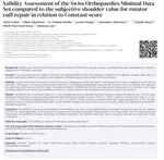 Validity Assessment of the Swiss Orthopaedics Minimal Data Set compared to the subjective shoulder value for rotator cuff repair in relation to Constant score